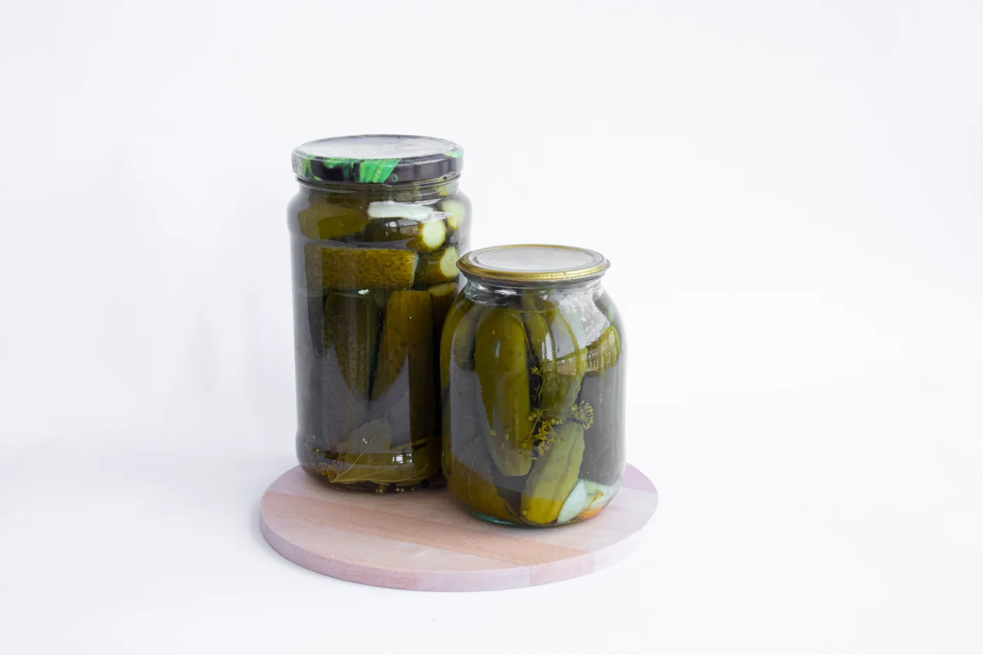 A cultured food and glass jar arranged for a fermentation guide