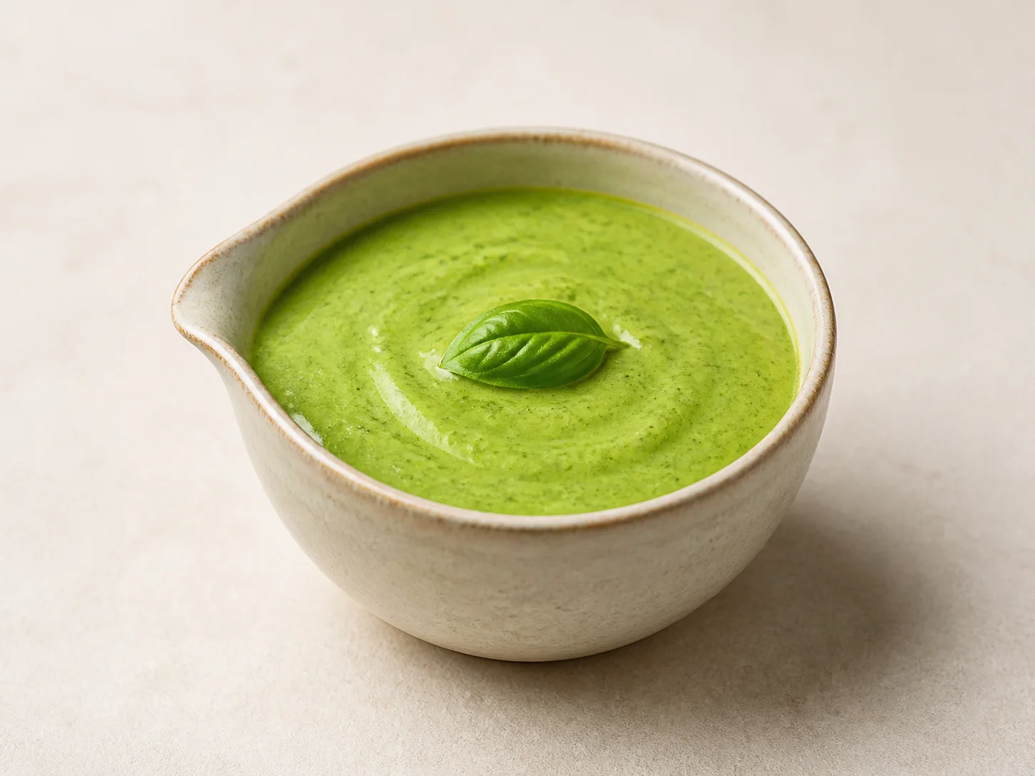 A finished serving of kefir green goddess dressing