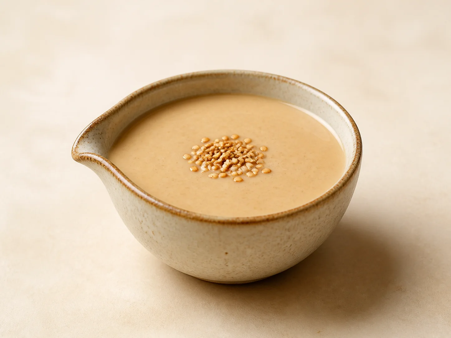 A finished serving of kefir sesame dressing