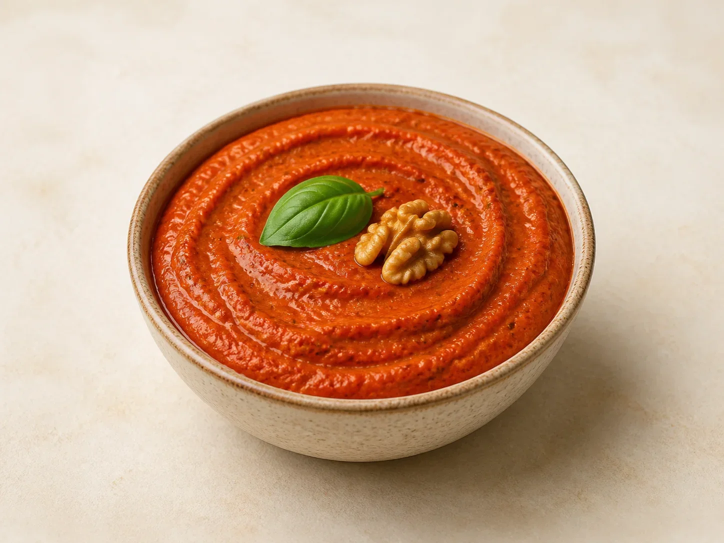 A finished serving of kefir sun-dried tomato dip