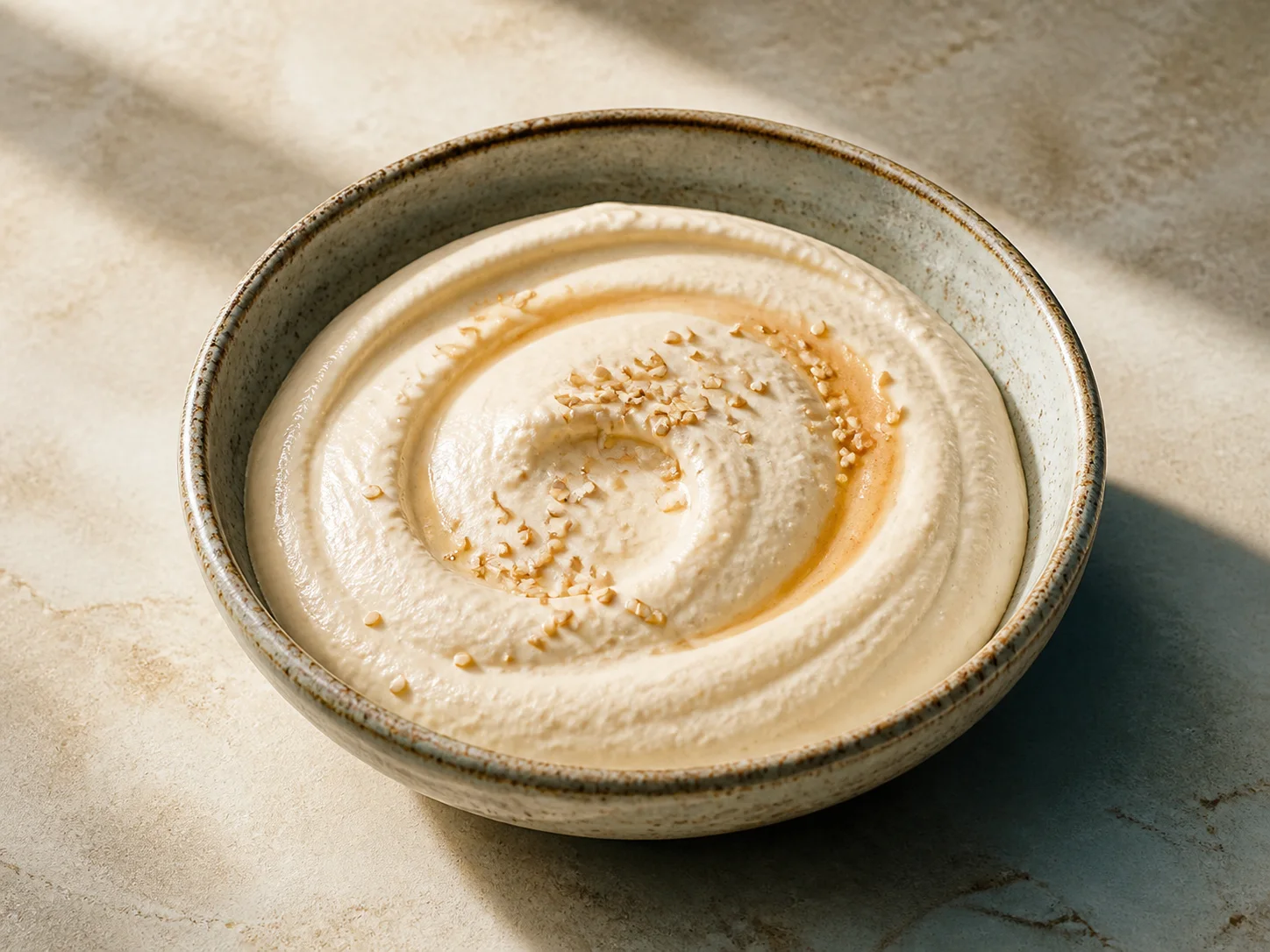 A finished serving of miso sesame kefir spread