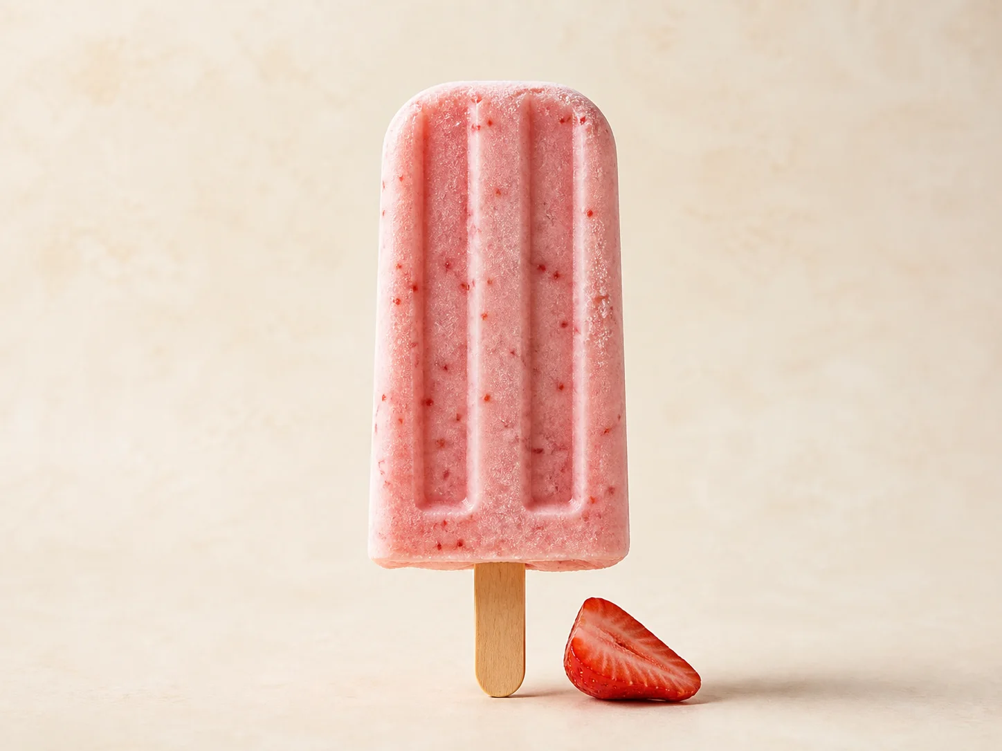 Strawberry kefir ice pops.